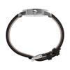 Timex Easy Reader Leather Strap 38mm Watch. Black/Silver-Tone/White.