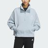 Adidas Sportswear Track Top Letter Logo Print Sports Jacket Women Jacket Light-Blue IS7412