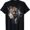 Image Of Tiger Animal Lover Abstract Artwork T Shirt Vintage Fashion Soft Top For Everyday Wear Slightly Graphic