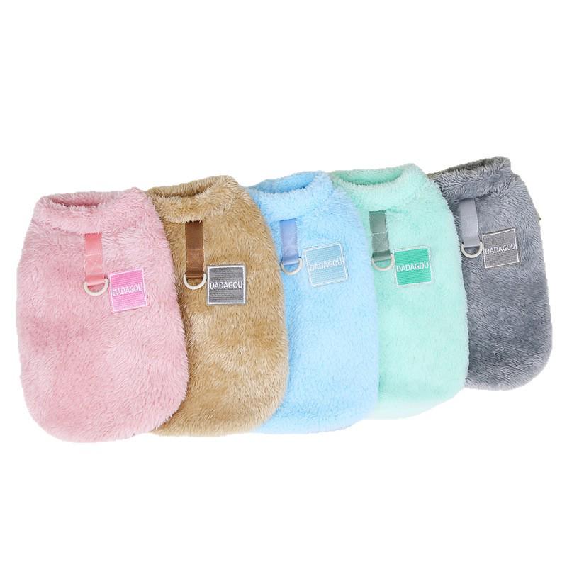 Maglione a Due Gambe per Animali Domestici Autunno/Inverno: Pile Accogliente per Cani e Gatti, Disponibile in Cinque Colori.