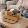 Oval Wooden Yarn Bowl Smooth Surface Yarn Holder Knitting Wool Holder  Craft Room