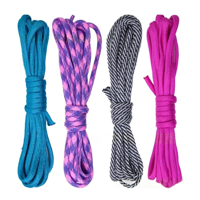 4Pcs 4mm 7 Strand Paracord String Colorful Polyester Paracord Rope for Crafting Bracelets Keychain  3meter/9.84ft Each