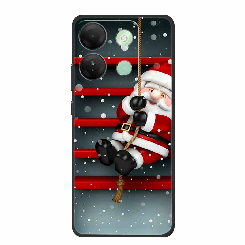 For Infinix Smart 7 HD Christmas Soft Case Silicone TPU Back Cover Phone Cases For Infinix Smart7 Plus X6516 Xmas New Etui Shell
