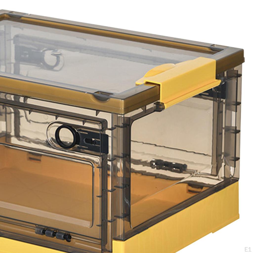 Collapsible Storage Bins with Lids for Closet Organizers and Storage, Stackable