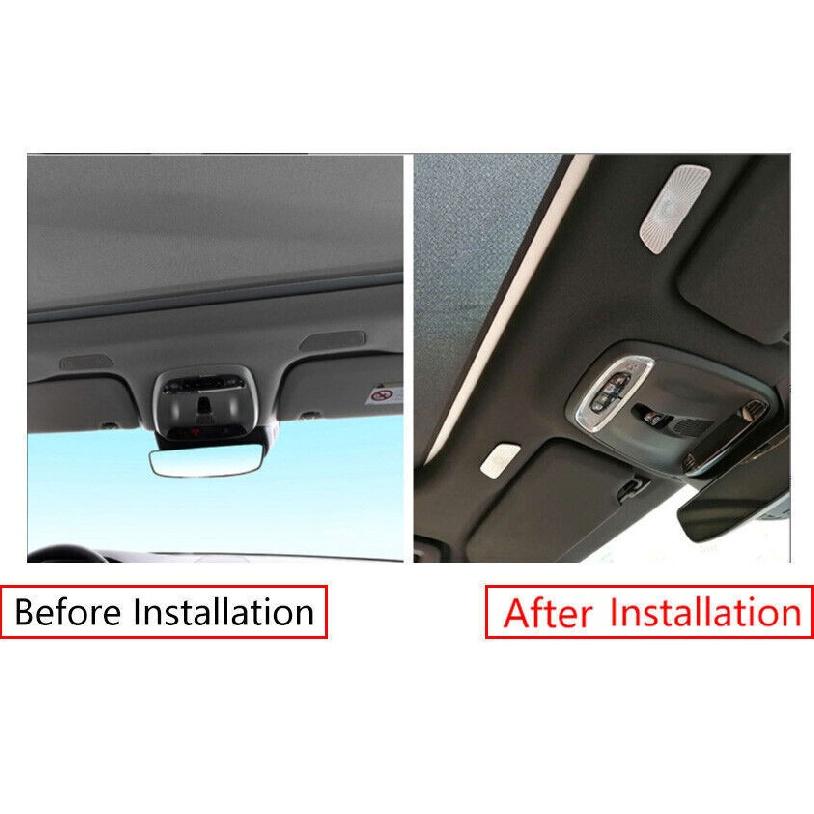2pcs Roof Speaker Panel Titanium Silver Fit For Volvo XC90 Cover Trim 2016-2023