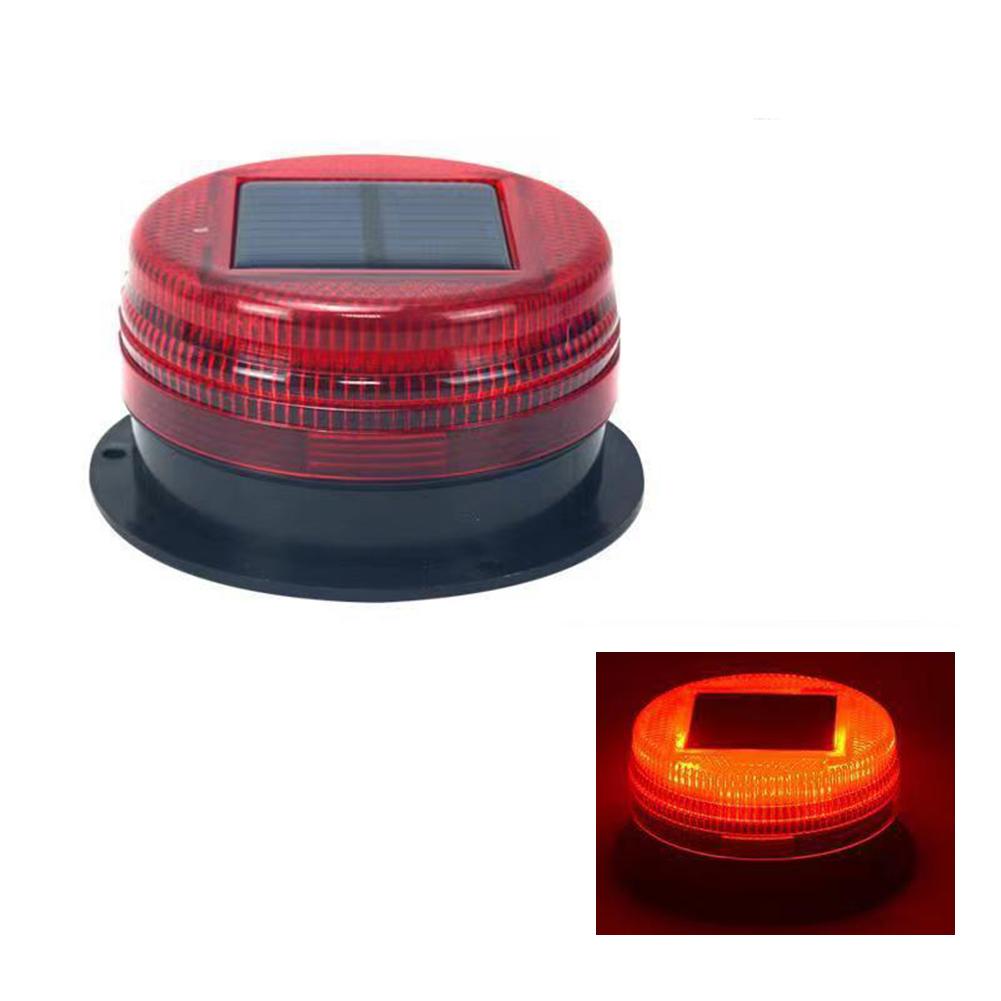 Solar-Powered Warning Flash Beacon Light Magnetic Strobe Light Flashing Emergency Light For Vehicles Waterproof Roadblock Lights