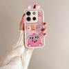 KEYSION Cute Ear 3D Cartoon Case for TECNO Spark Go 2023 Pop 7 Pro with Bracelet Silicone Shockproof Phone Cover for Infinix Smart 7