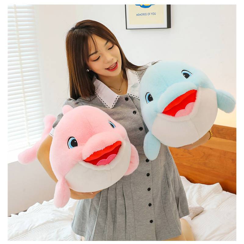 Cartoon Plush Dolphin Toy Sofa Cushion Children Marine Animal Doll Home Decor