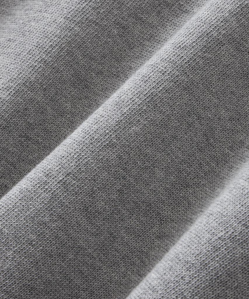 Beulaendideu Solid V-Neck Half Knit [Melange Gray]