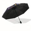 Astrological Wheel of the Zodiac: Celestial Symbols and Constellations Umbrella, Cute Umbrella with Cute Design, Portable 3-Fold Compact Umbrella for