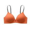 French Underwear Women's Small Breasts Gather Together To Show a Large and Seamless Smooth Naked One-piece Triangular Cup Thin Shoulder Strap Bra