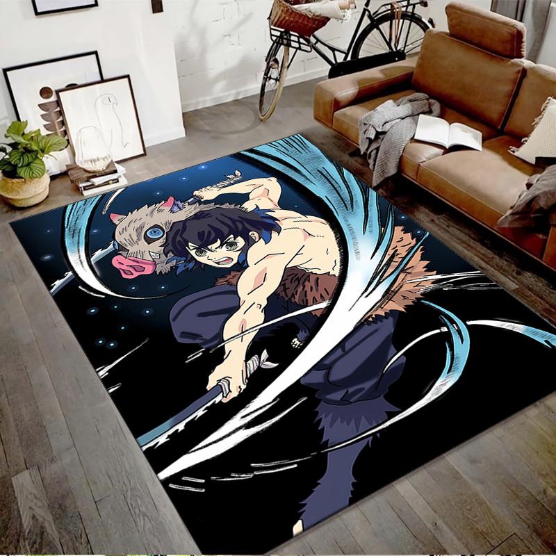 1pc Demon Slayer3 Design Printed Area Rug Carpet for Bedroom Living Room Home Decor Rugs Mat Non Slip Mat Rug for Bedside