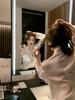 KT Cartoon Print Women's Ice Silk Pajamas - Cute Long Sleeve Spring Set for Comfortable Homewear