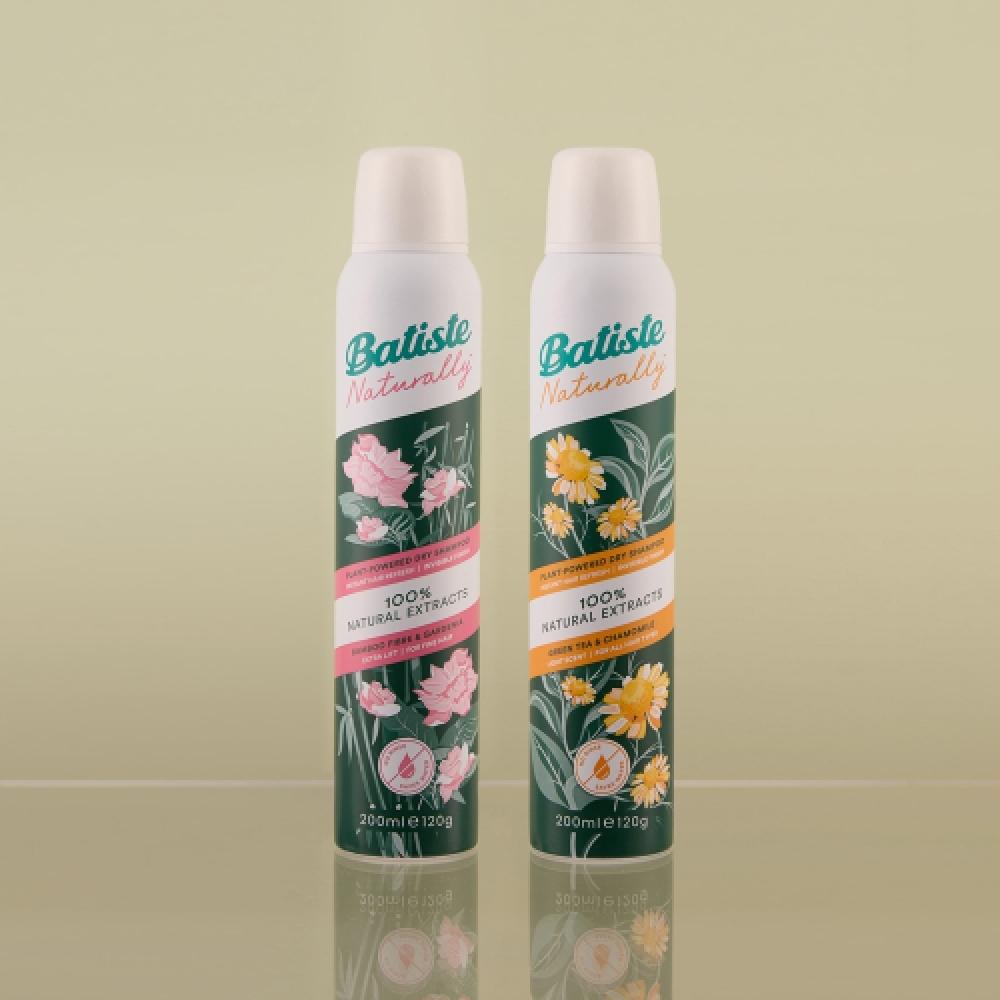 Batiste Naturally Dry Shampoo 200ml Set  Bamboo Green Tea FREE