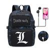 Riman Death Note Peripheral Backpack, Youth Student Schoolbag, Large-Capacity Outdoor Travel Backpack