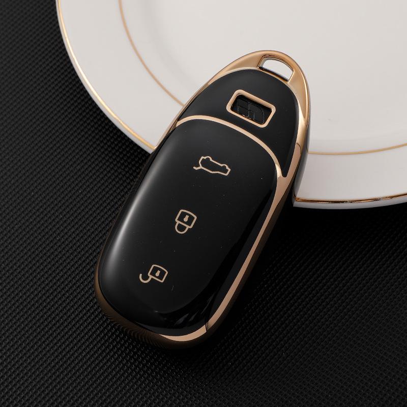 2021 Ideal One Key High-End TPU Goldrand Auto-Fernbedienung Schutzhülle