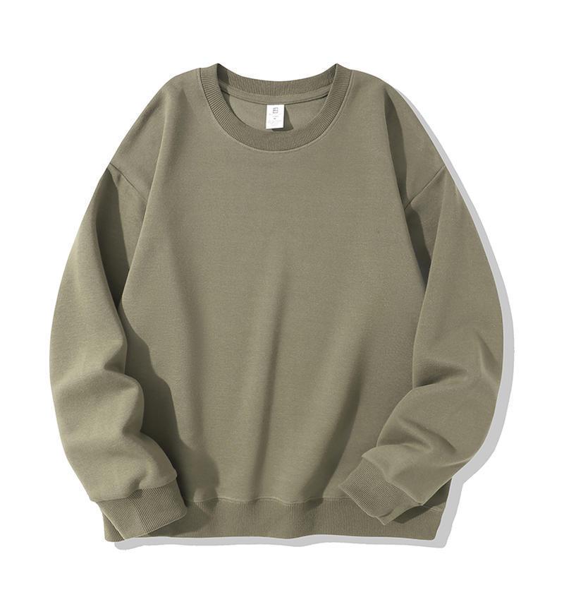 2025 Autumn/Winter Women's Casual Loose Round Neck Solid Sweatshirt - American Style Trendy Top