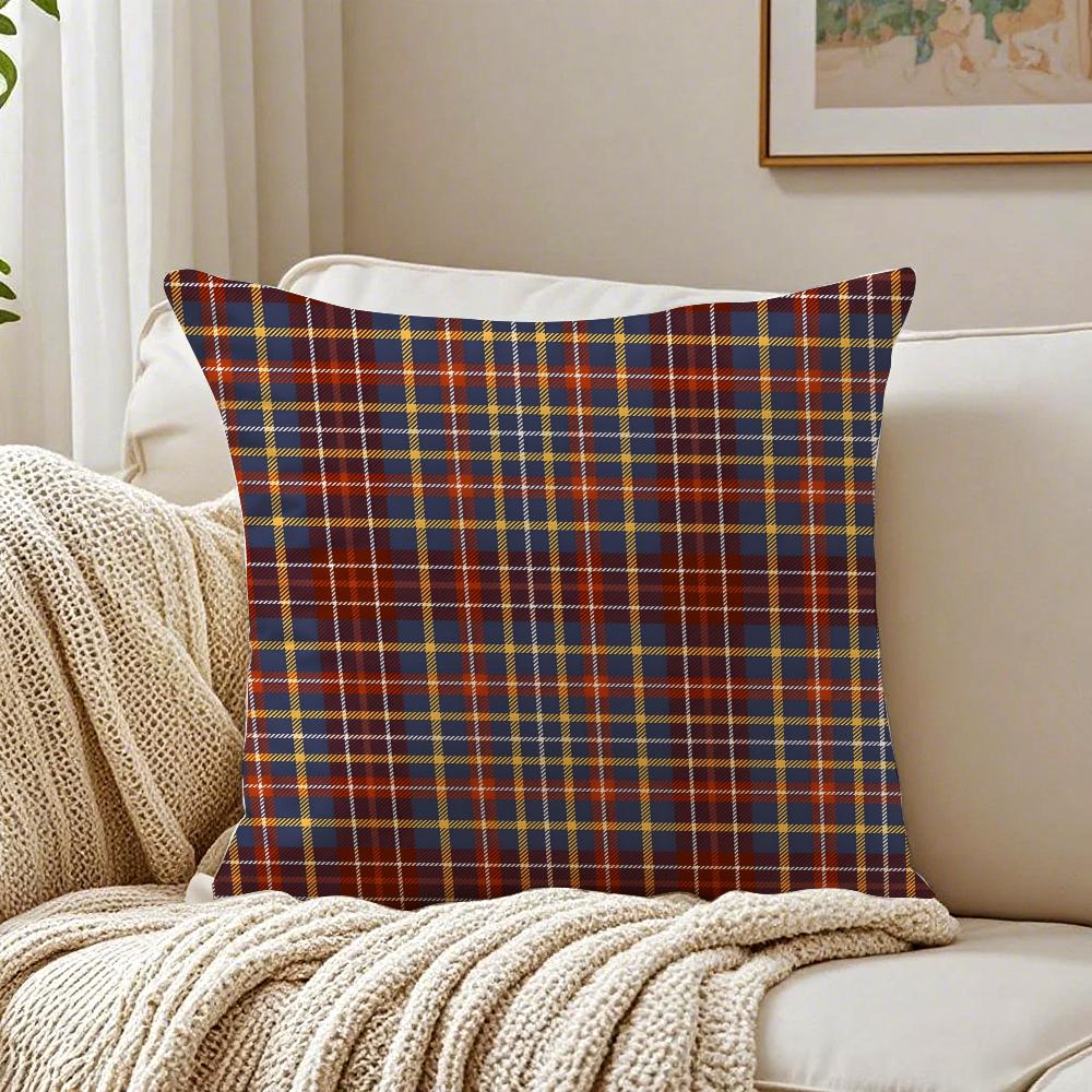 Fashionable Check Pattern Design Cushion Cover Pillowcase Antidustmite living Room Sofa Decor Cushion Room