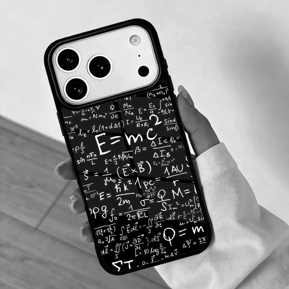 E=mc2 Formula Math Funny Science Mobile Phone Case for IPhone 17 AIR 16pro Max 15 14 13 12 11 Bumper Cover