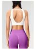 Women's Open-Back Shockproof Yoga Vest with Fixed Cup
