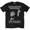 David Bowie T-Shirt Heroes Earl Court Official New Black