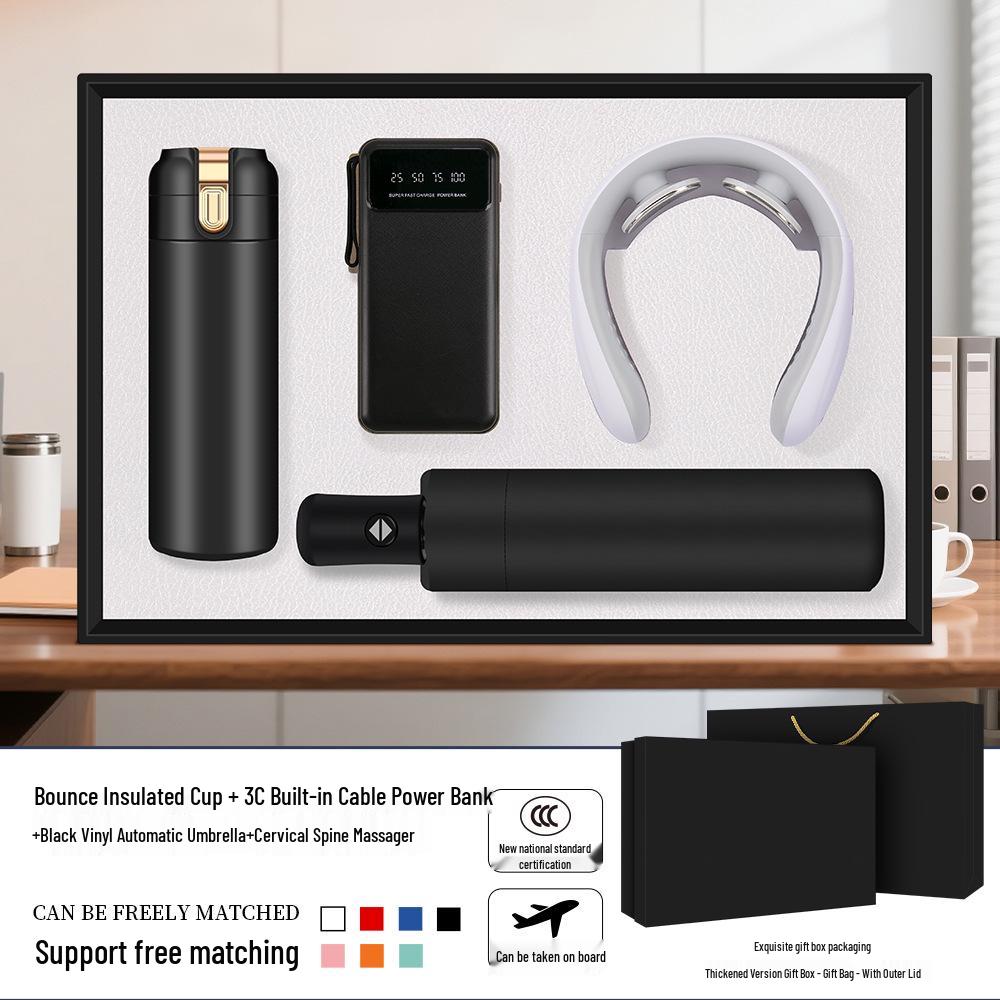 Custom Logo Insulated Mug Gift Set for Company Events and Customer Souvenirs