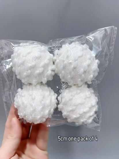 6cm White Christmas Ball Ornaments for Holiday Decoration and Window Display