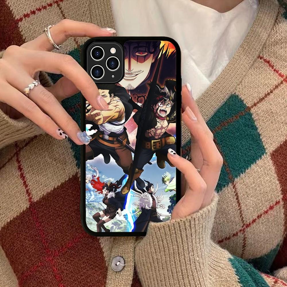 Black Clover Phone Case Silicone PC+TPU For For IPhone 11 12 13 14 15 16 Plus Pro Max Cover