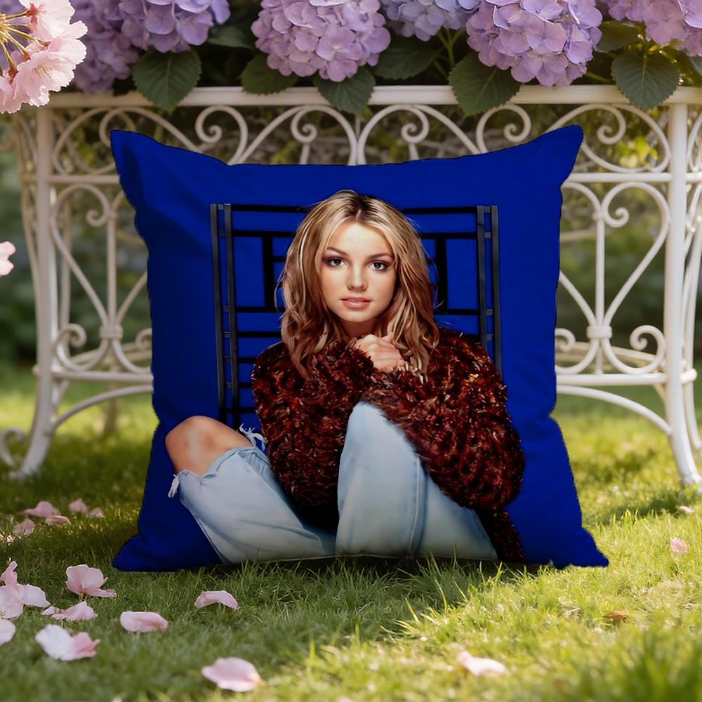 Singer B-Britney Spears Cushion Cover Home & Car Dual-Scene Pillow Cover: Reversible for Premium Comfort
