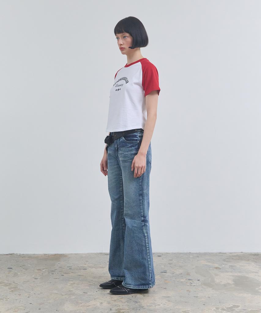 Eikyueikyuhauseukeulleob Color Mix House Raglan T-Shirt [Red]