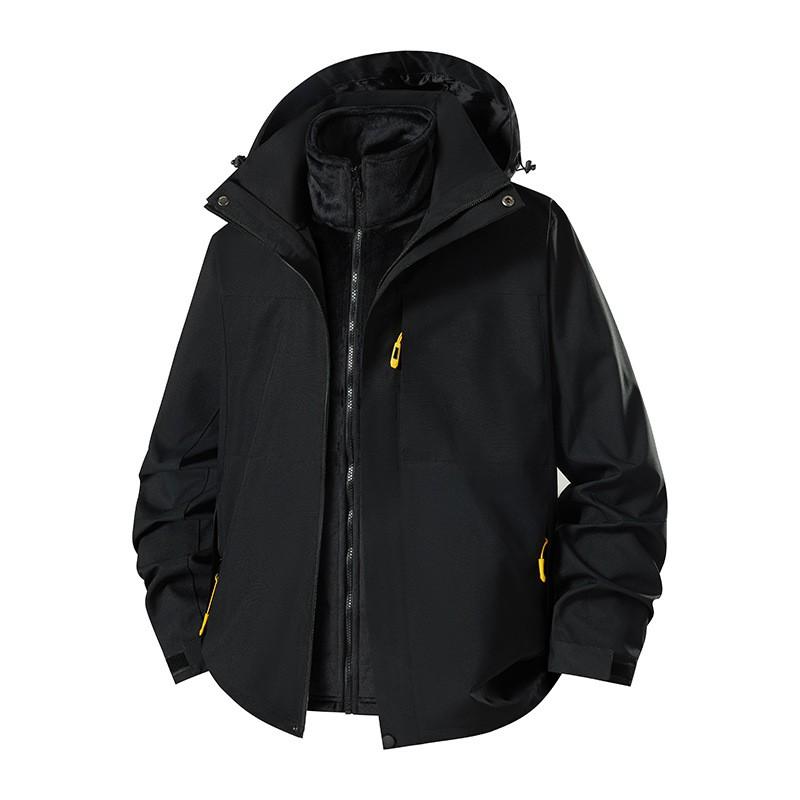 3-in-1 Detachable Windproof Waterproof Hiking Jacket With Fleece Liner Men Women Winter Outdoor