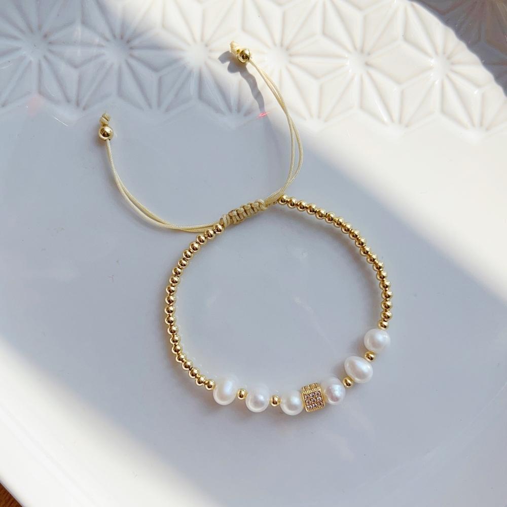 Natural Pearl Bracelet For Women Fashion Virgin Mary Guadalupe Jewelry 18 K Gold Plated Waterproof Bracelets Pulseras