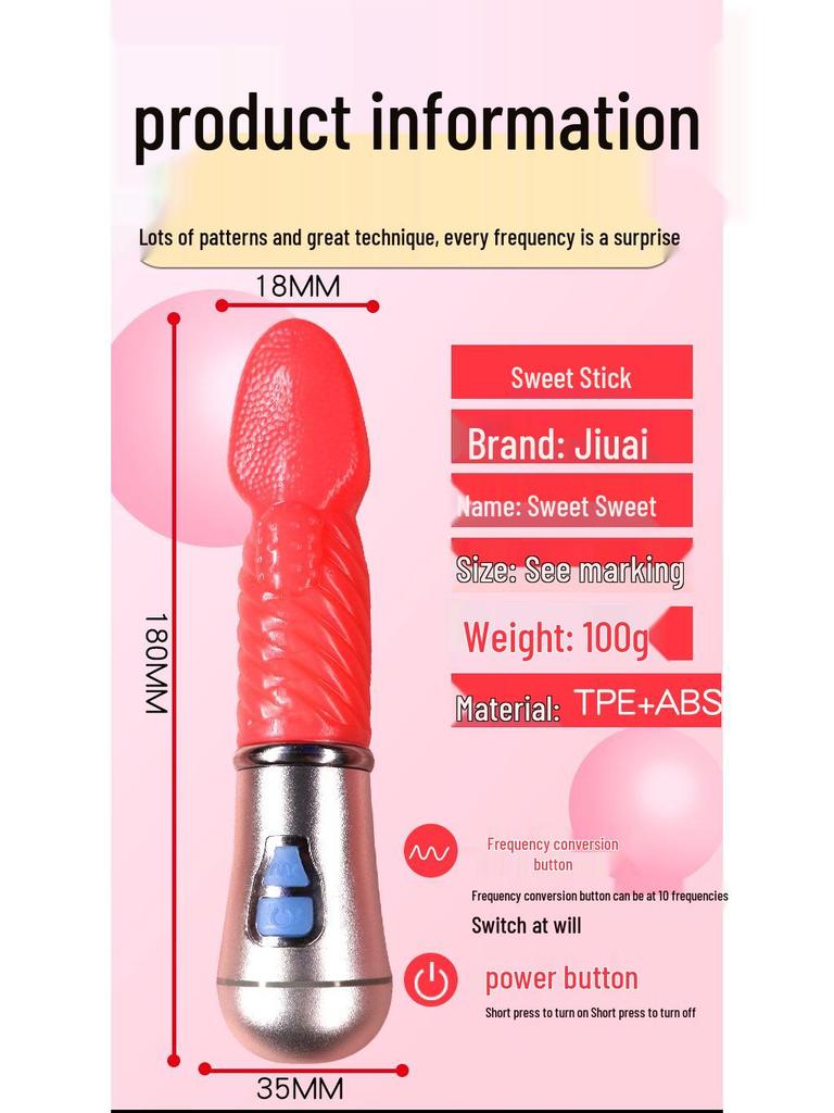 Long Love AV Telescopic Vibrator - Dual Vibration Massage Stick for Women