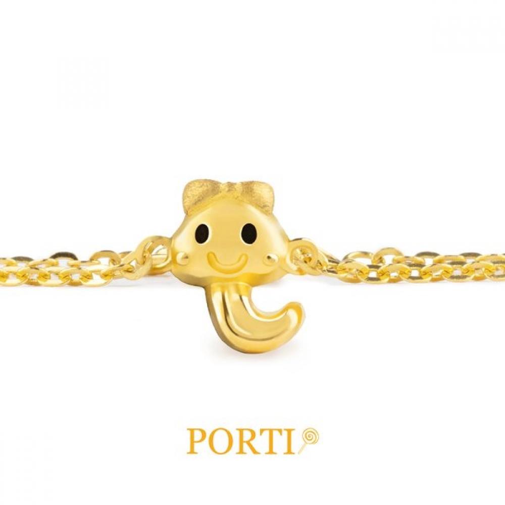 Porti 24k Gold 1.875g Snake Ribbon Chain Bracelet