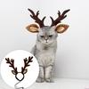 Regulable Reindeers Antlers Headbands For Dog Cats Soft Fabric Christmas Pet Costume Accessory Holiday Photo Props