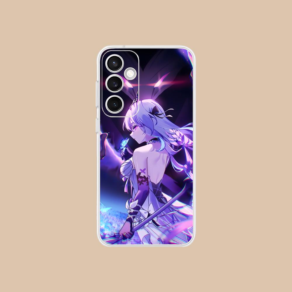 HSR Castorice Clear Mobile Phone Case for Samsung Galaxy S25 S24 S23 S22 S21Plus FE Ultra Colorful Cover