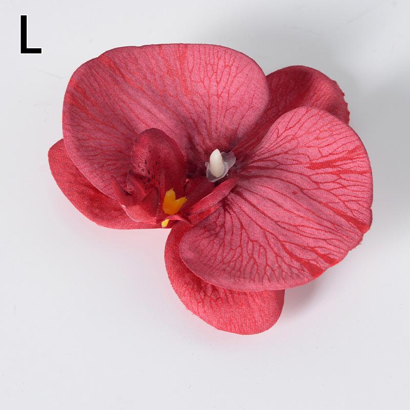 10 Stück Simulierte Gemusterte Schmetterlingsorchidee Künstliche Blumen für Heim-Zimmerdekoration Hochzeitskranzdekoration DIY Haarkarten