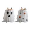 Halloween Ghost Tablecloth White And Black Ghostly Tablecloth Fun And Spooky Dining Table Accessory for Parties Candy Buffet Photo Backdrops