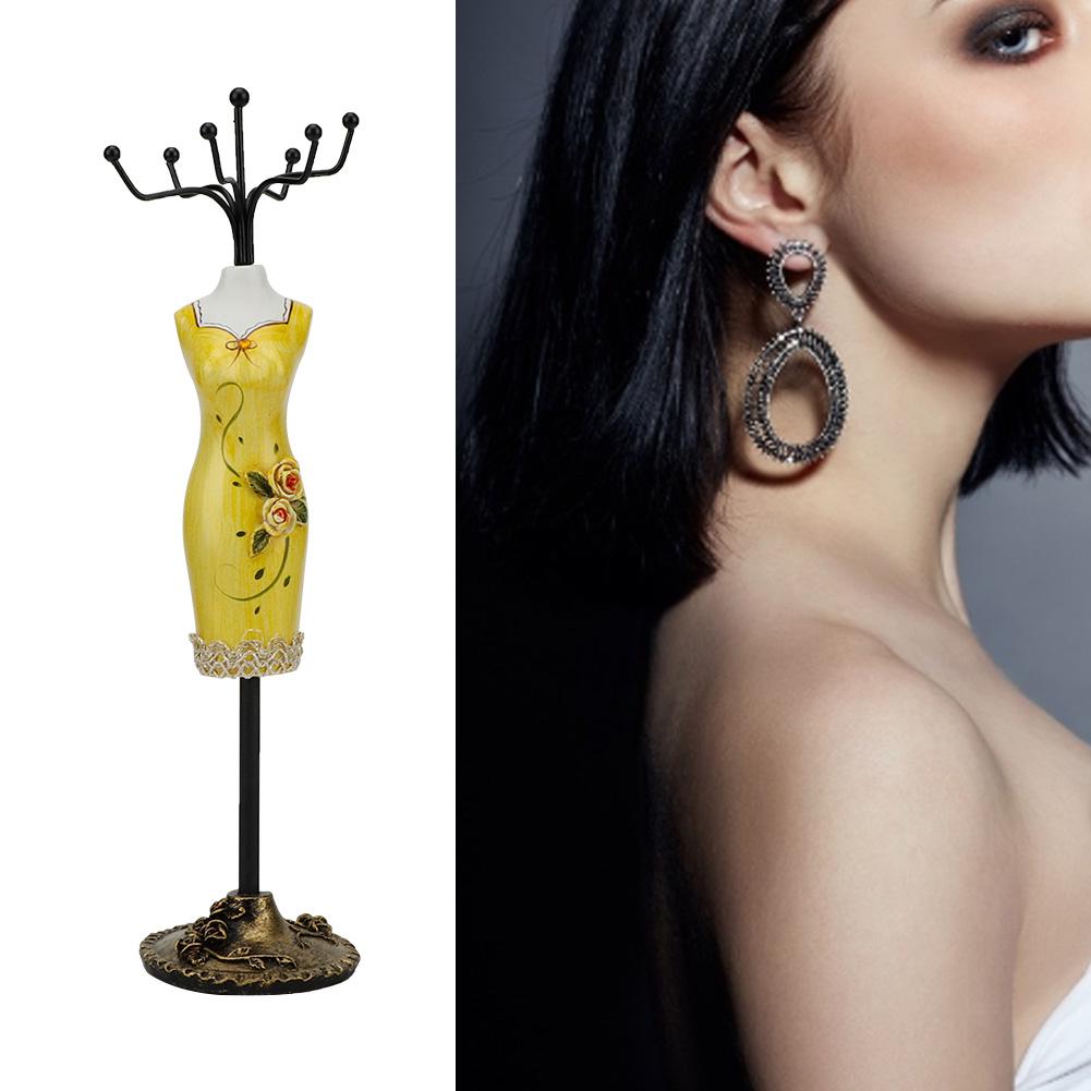 Metal Jewelry Display, Necklace Showing Rack Ear  Hanging Holder Bracelet Shelf;Gold: