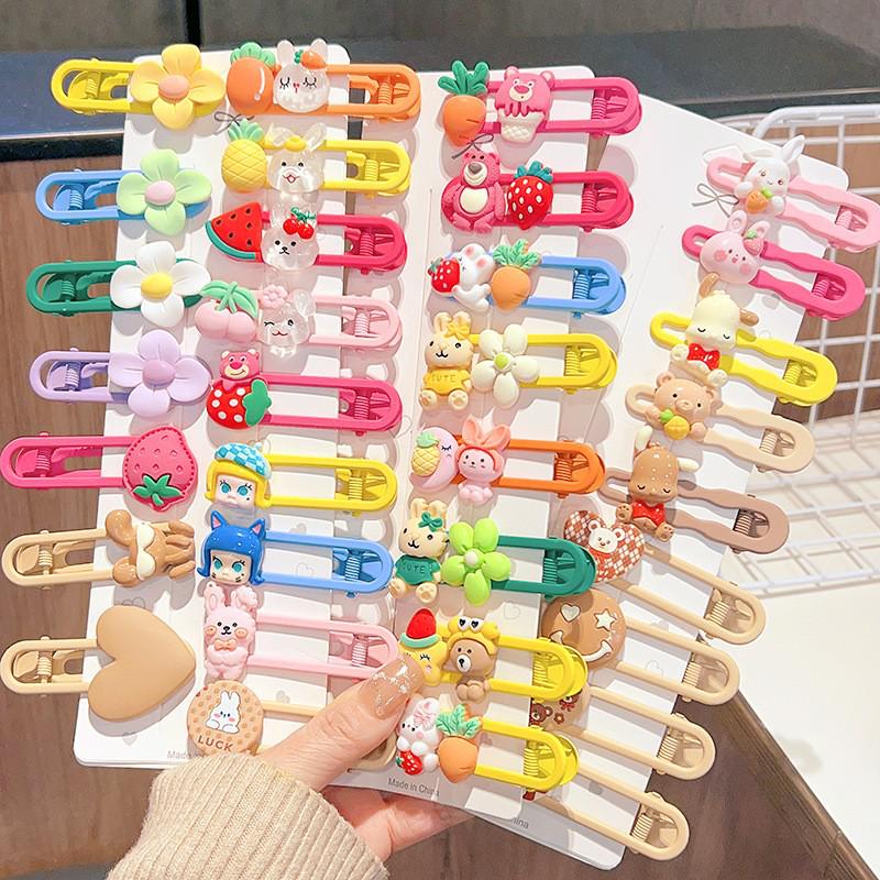 Clips de păr colorat Bai Lu fără cusături tip cioc de rață pentru femei - Ideal pentru frunte, breton și machiaj