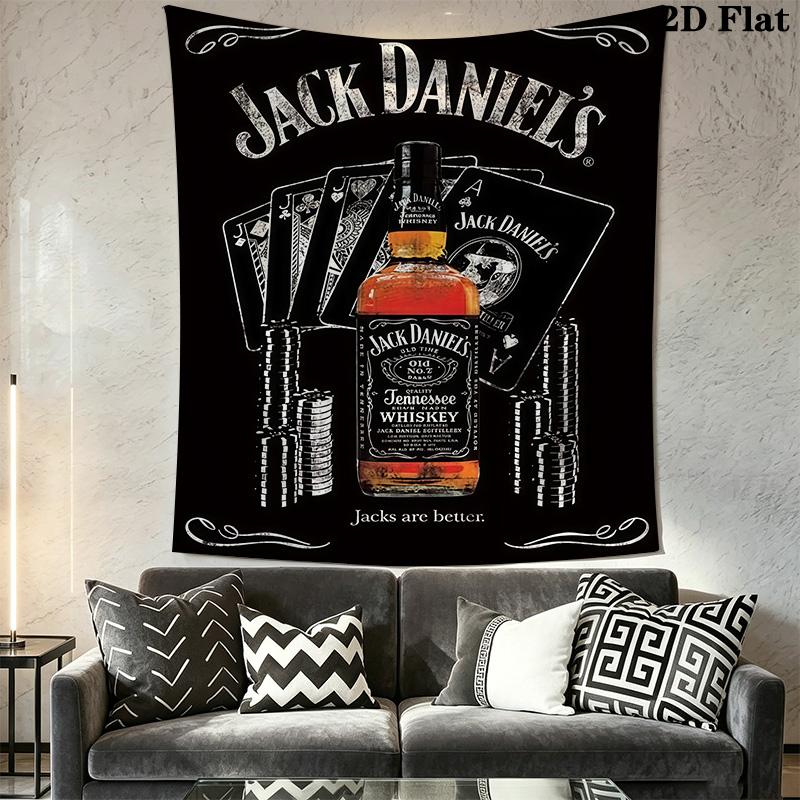 Jack Daniel'S Timeless Tennessee Whiskey Tapestry Fashion Print Wallmounted Christmas Gift Background Wall Hanging Cloth Soft