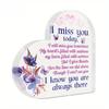  1pc Heart Shaped Acrylic Sign Table Decor, I Miss You Today, I Will Miss You Tomorrow My Heart's Filled with Sadness, Desktop Decoration 