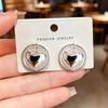 Elegant Pearl Heart Pendant Earrings - Trendy and Versatile Design for Women
