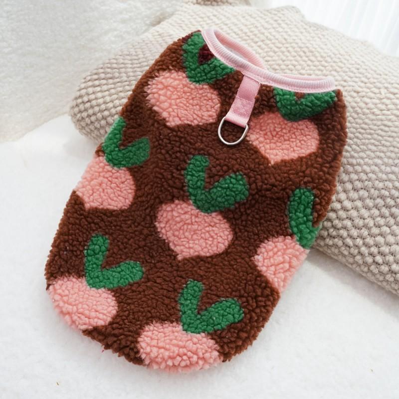 Warm Fleece Pet Vest Small Dogs Cats Winter Coat Cute Cartoon Style