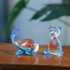 Yousheng Desktop Ornament Ocean Themed Whale Shape High Borosilicate Glass Decorative Figurine Home Office Decoration