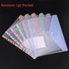 Plastic 11-hole Loose-leaf File Bag Transparent 3-hole Folder+6pcs Binder Pockets Document Pouch for Office and School Supply