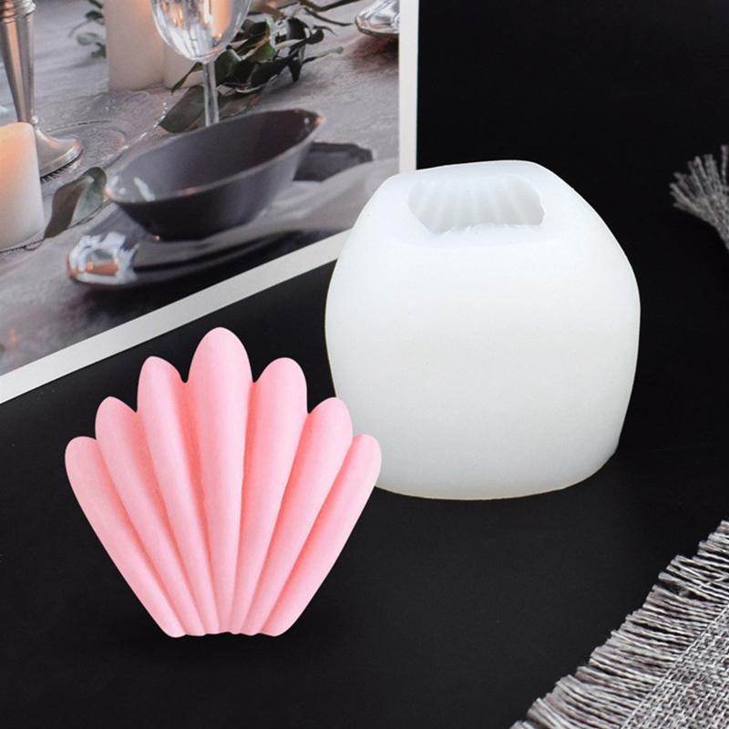 Creative 3D for Shell Candle Mould Silicone Moulds Non-stick Seashell Plaster Molds for Epoxy Resin Polyester Resins