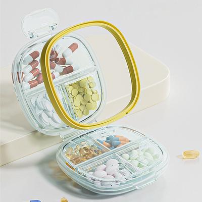 Plastic Weekly Pills Box With 7 Compartments Secure Sealing Storage Container Ideal For Medication Management