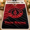 Flannel BlanketCharlton Athletic Custom Name Text Personalized Soft Warm Throw Blanket Home Decor Gift
