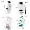 60-200X Children Microscope Pocket Microscope with LED Light Portable Electric Mini High Definition Science Microscope Outdoor